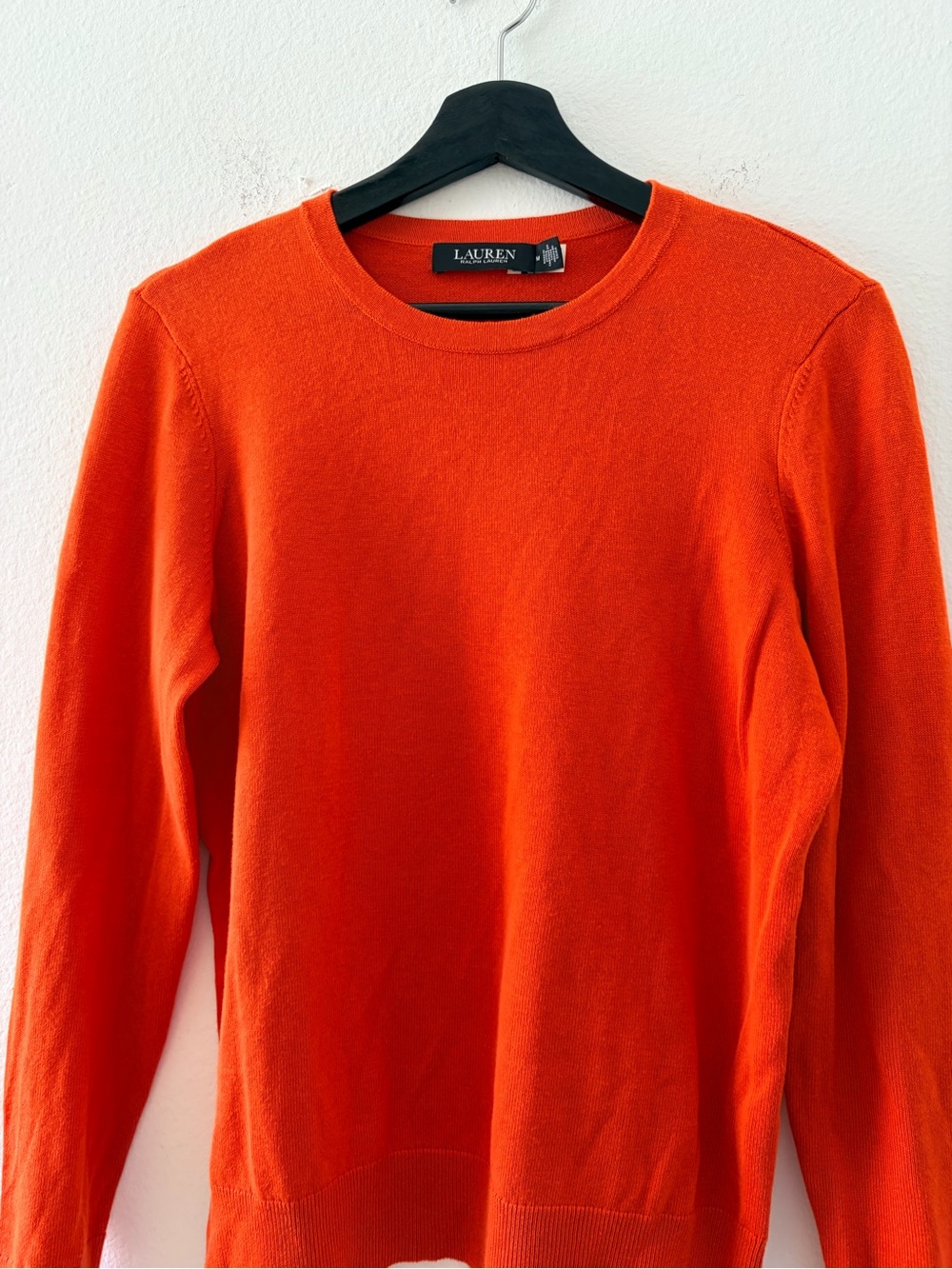 Ralph Lauren Orange Knit Crewneck Sweater